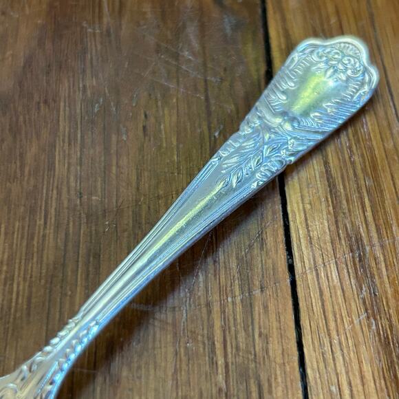 Vintage Japan Nickel Silver Demitasse Flatware Spoon 4.25" - Picture 9 of 11